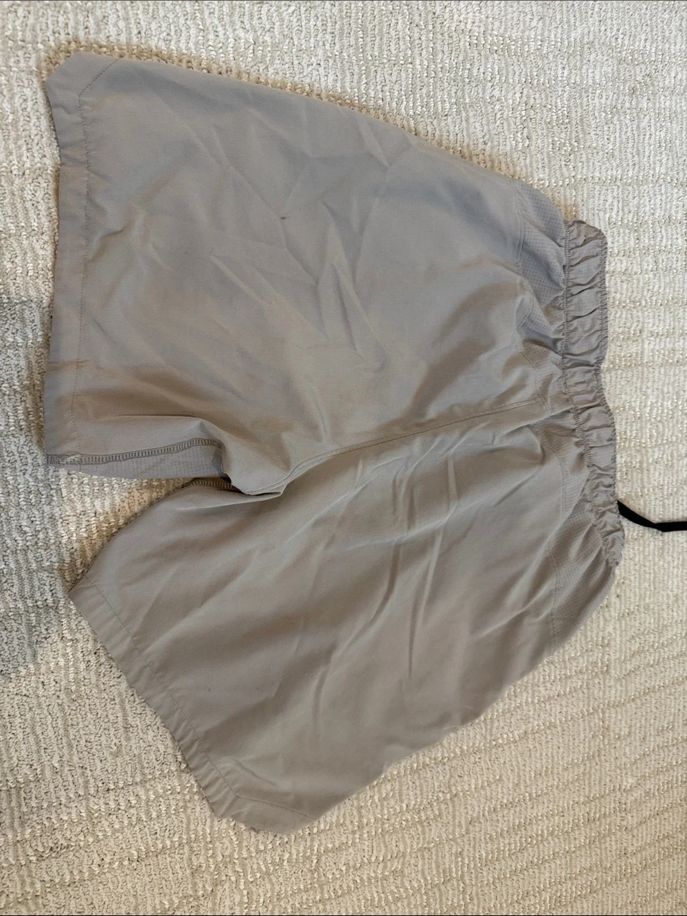 Abercrombie & Fitch Light Gray Men's Athletic Shorts with Black Drawstring (M)